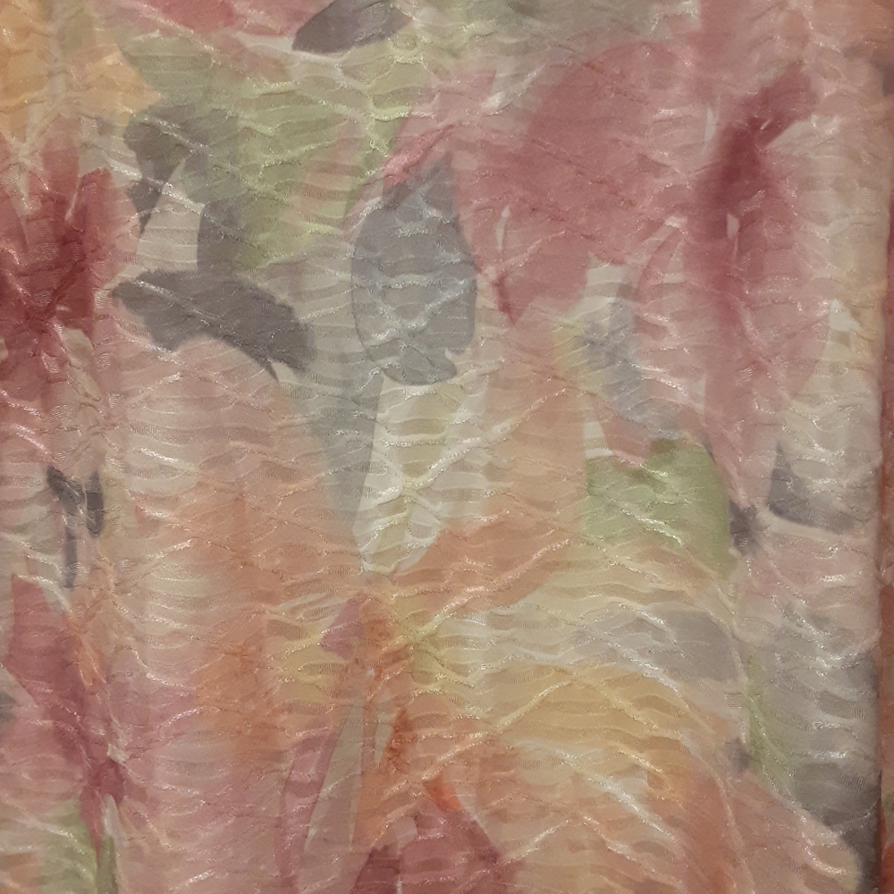🌸 Alfred Dunner Pastel Floral Textured Top – Size L (12-14) 🌸